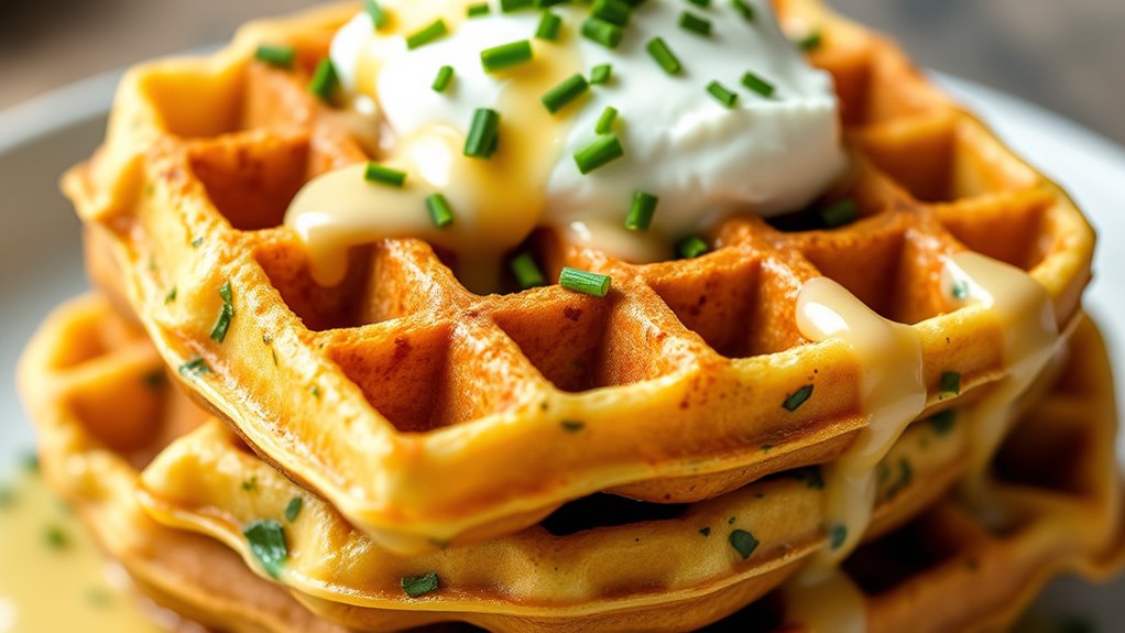 herb infused savory waffles
