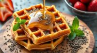 omega 3 flax chia waffles