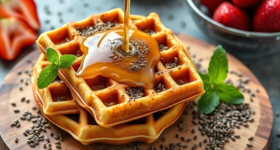 omega 3 flax chia waffles