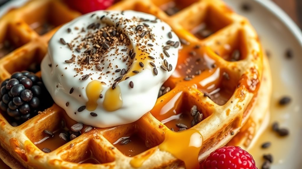 omega 3 waffles with seeds