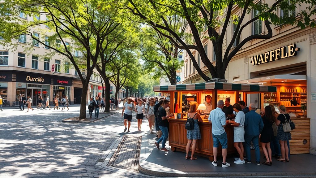 optimal waffle kiosk placement