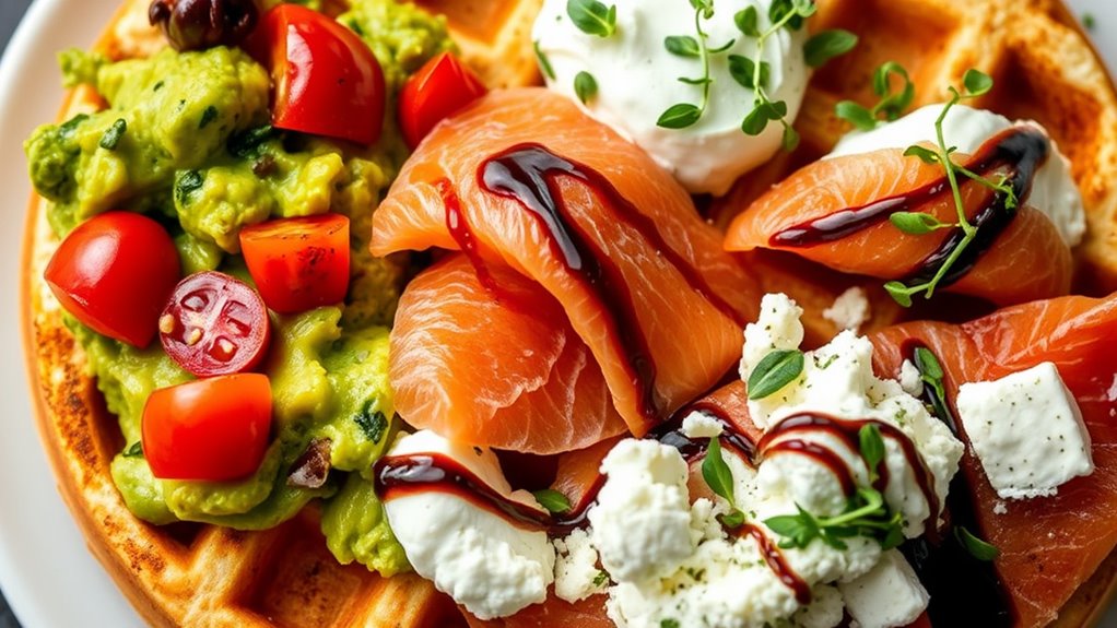 seasonal savory waffle toppings