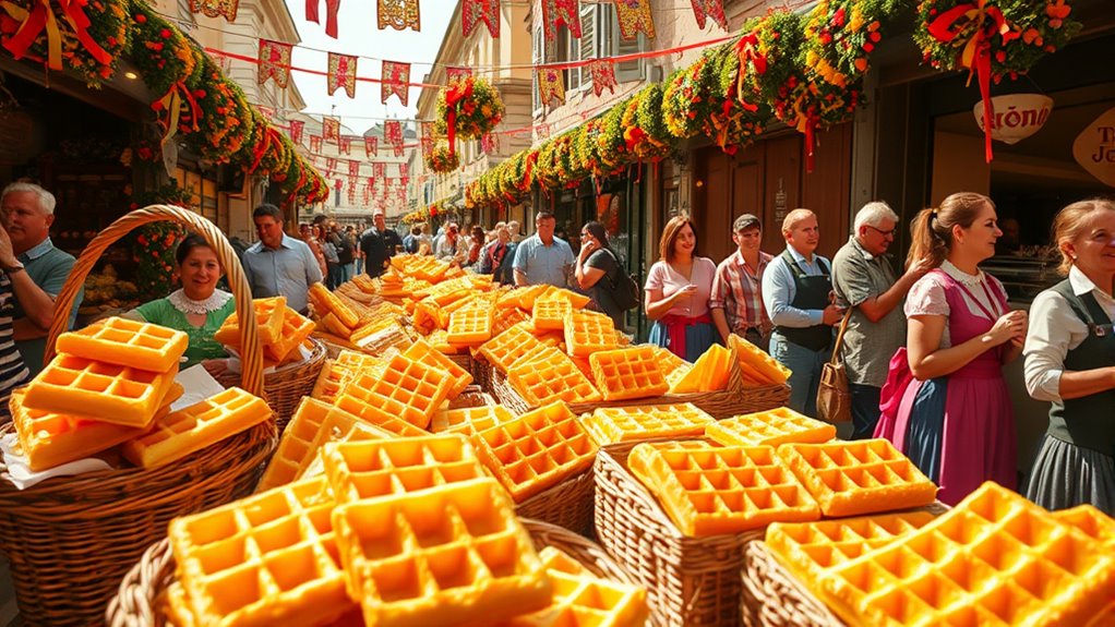 waffles as festive symbols