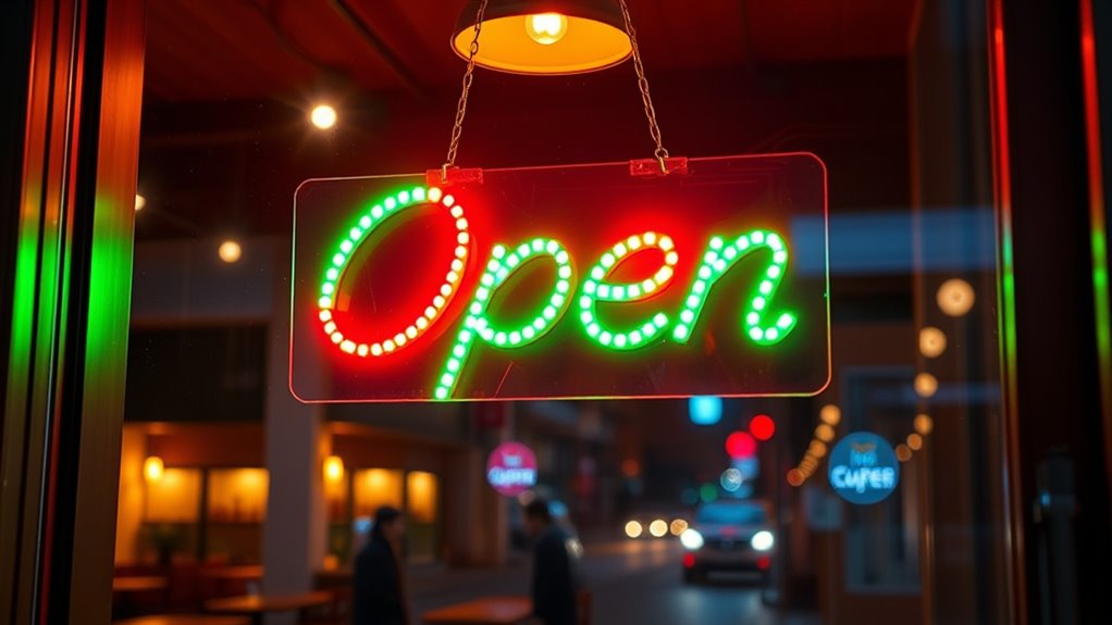 bright visible customizable signage