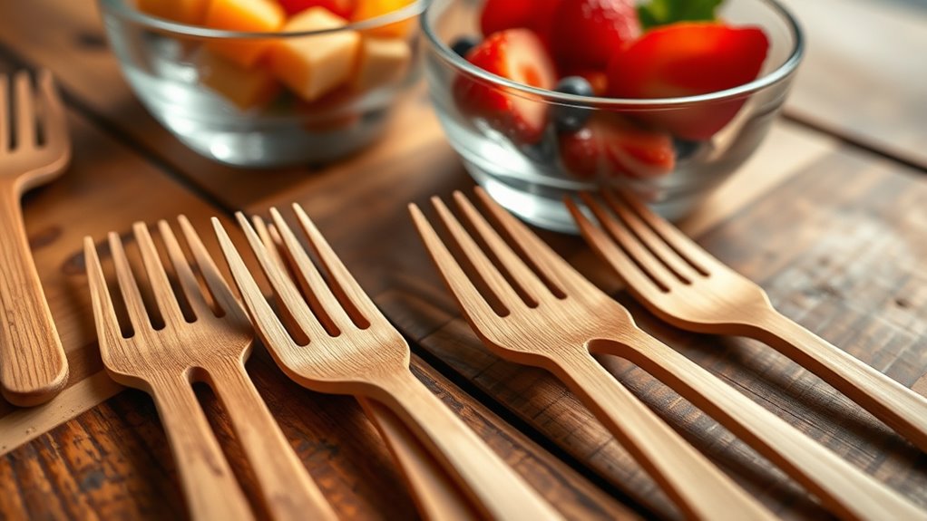 eco friendly compostable dessert forks