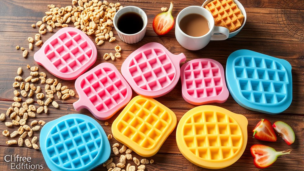 fun waffle cereal molds