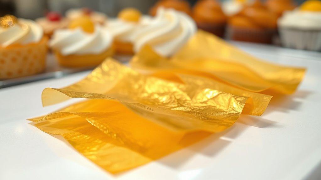 luxurious edible gold sheets
