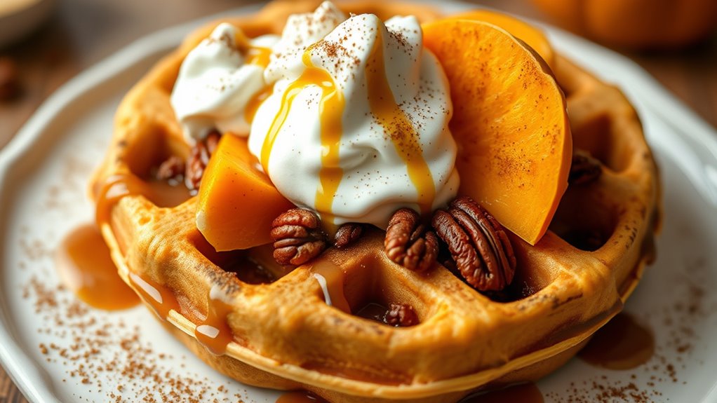 pumpkin spice waffle topping ideas