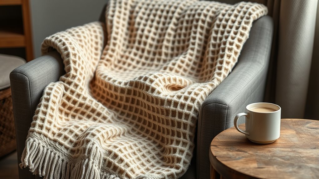 stylish cozy waffle blankets