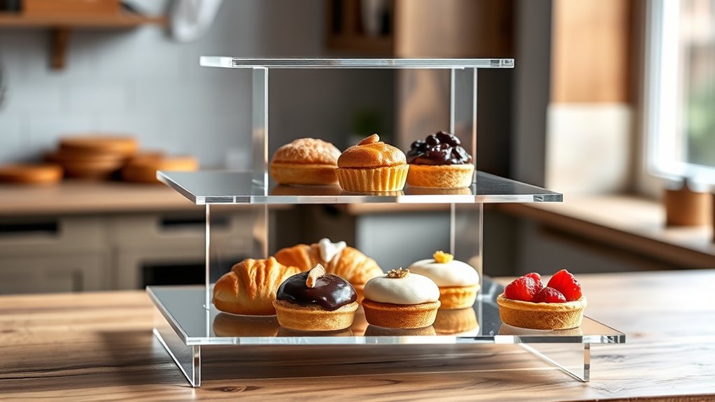 top acrylic pastry displays
