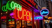 top caf led open signs