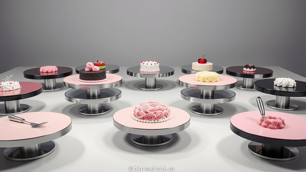 top cake decorating turntables