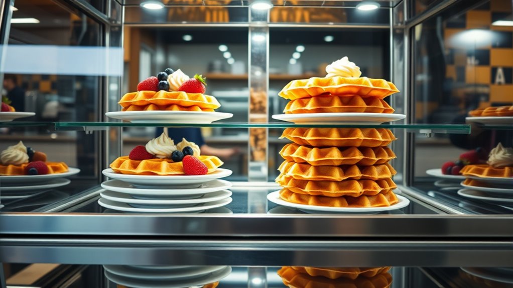 top counter waffle display cases