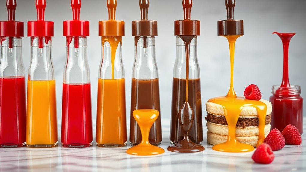 top dessert sauce bottles