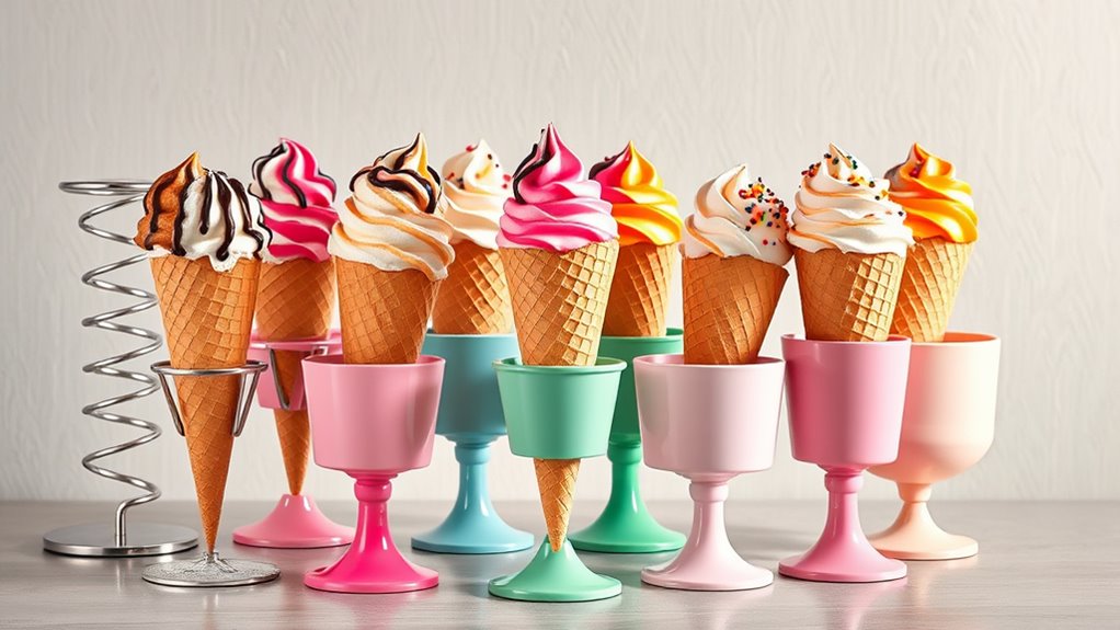 top ice cream cone holders