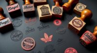 top logo rubber stamp selection