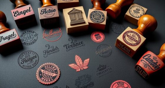 top logo rubber stamp selection