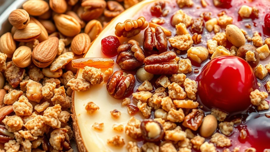 top nut crumble dessert toppings