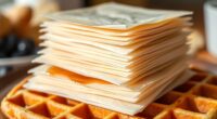 top waffle parchment squares