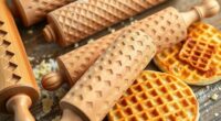 waffle pattern pancake rolling pins