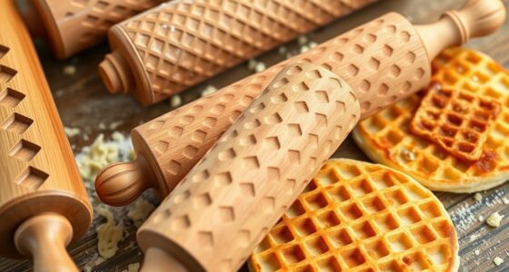 waffle pattern pancake rolling pins