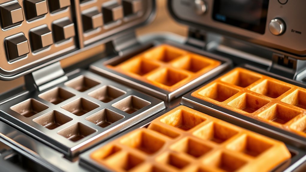 waffle size and features
