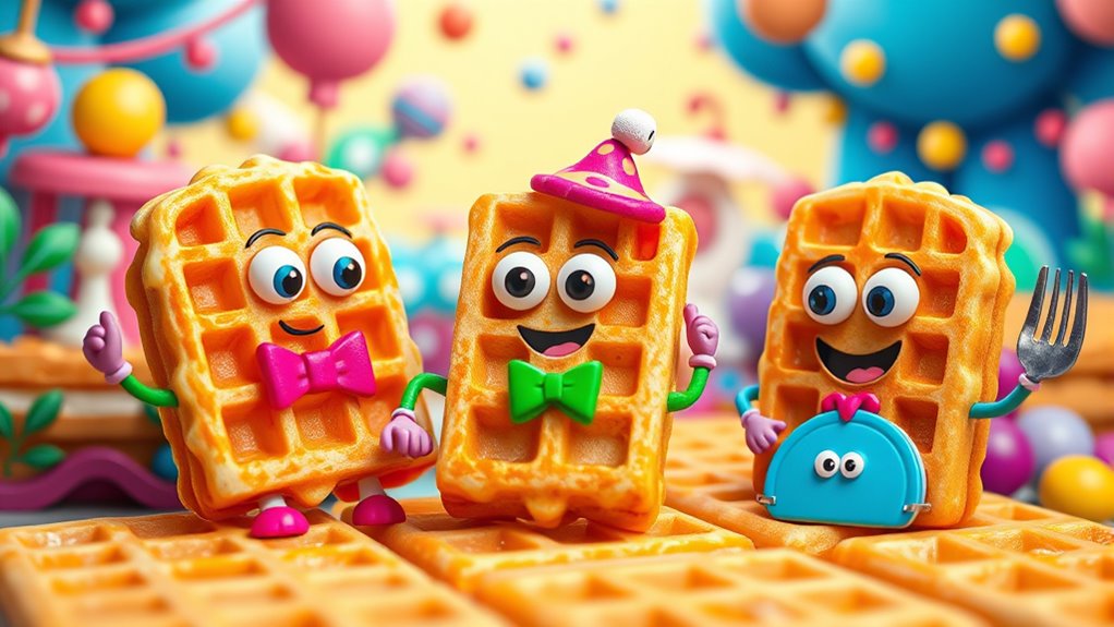 animated waffles bring humor