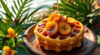 caribbean plantain waffle delights