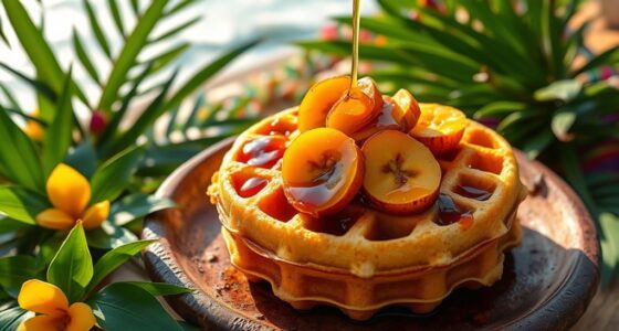 caribbean plantain waffle delights