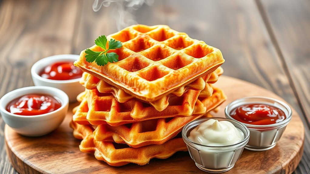 european inspired potato waffle variations
