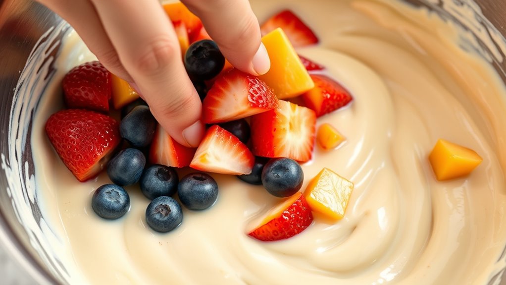 fruit enhances batter moisture
