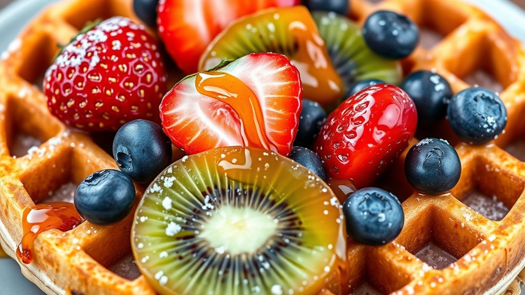 fruit topped waffle variety choices