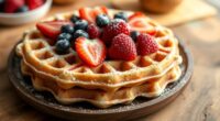 gluten free sustainable okara waffles