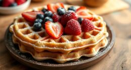 gluten free sustainable okara waffles