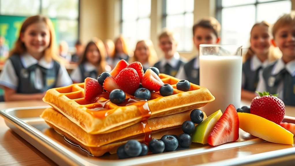 healthy versatile school waffles