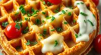 herb and cheese waffles