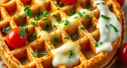 herb and cheese waffles