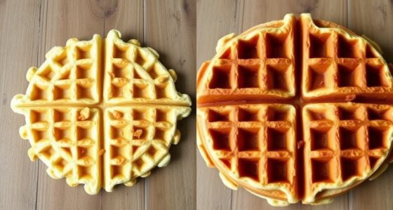 hydration affects waffle texture