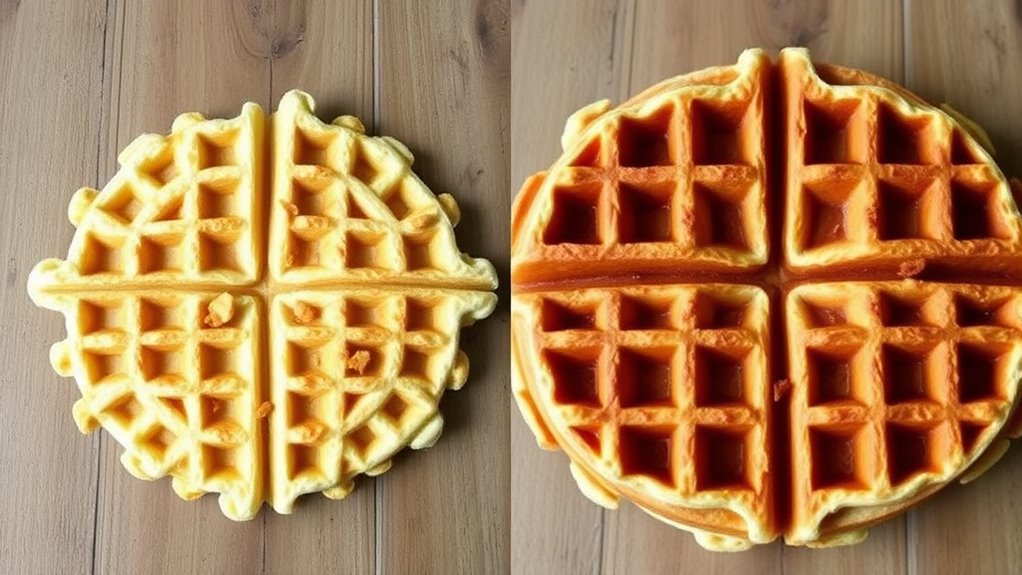 hydration affects waffle texture