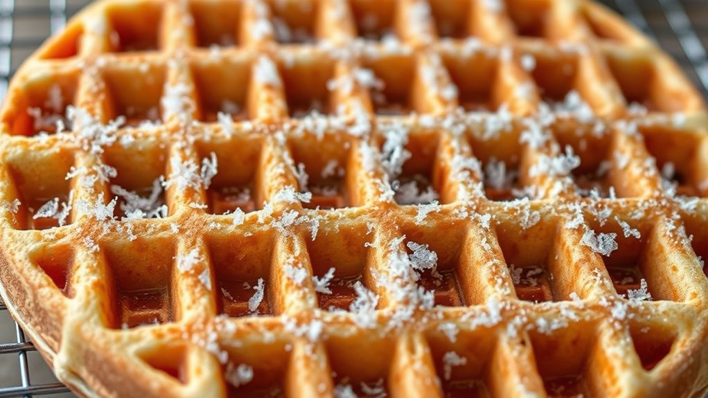 ice crystals alter waffle texture