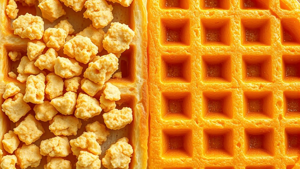 microstructure of waffle textures