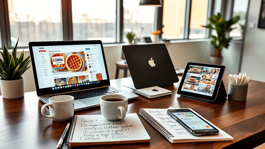 online waffle business marketing