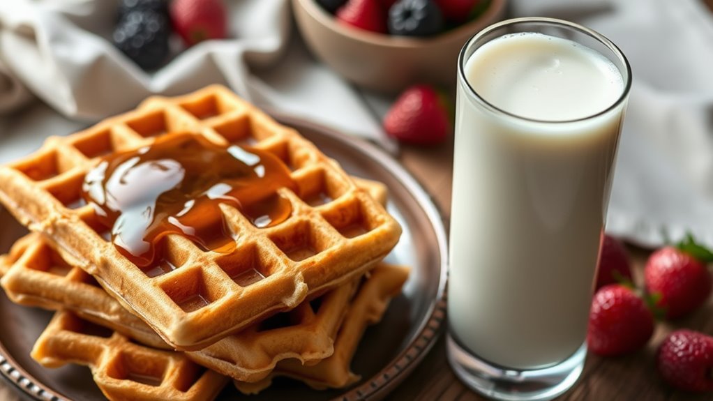 plant based milk enhances waffles