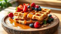 plant based protein waffles