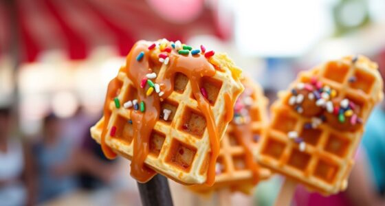 portable waffle on a stick