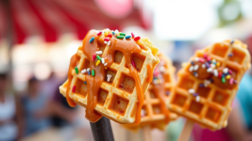 portable waffle on a stick
