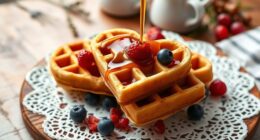 scandinavian heart shaped waffles