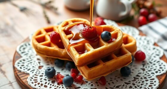 scandinavian heart shaped waffles