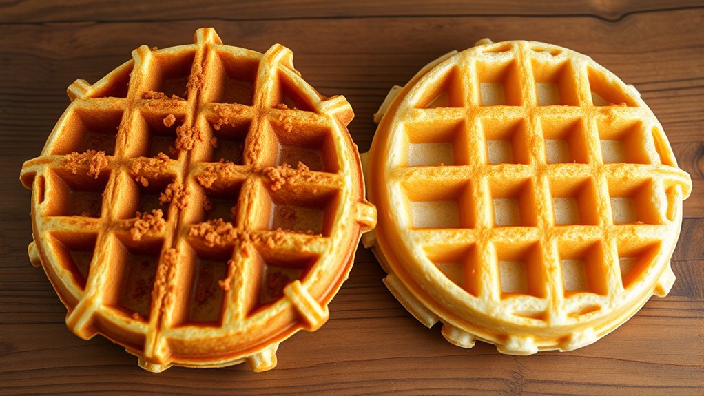 temperature influences waffle texture