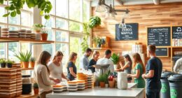 waffle shops embrace zero waste